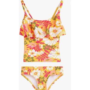 Kanu Surf Girls' Charlotte Flounce Tankini Beach Sport 2-Piece Swimsuit Sz 3 T